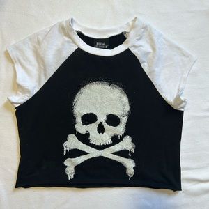 cool gothic / alt cropped tee shirt/babytee